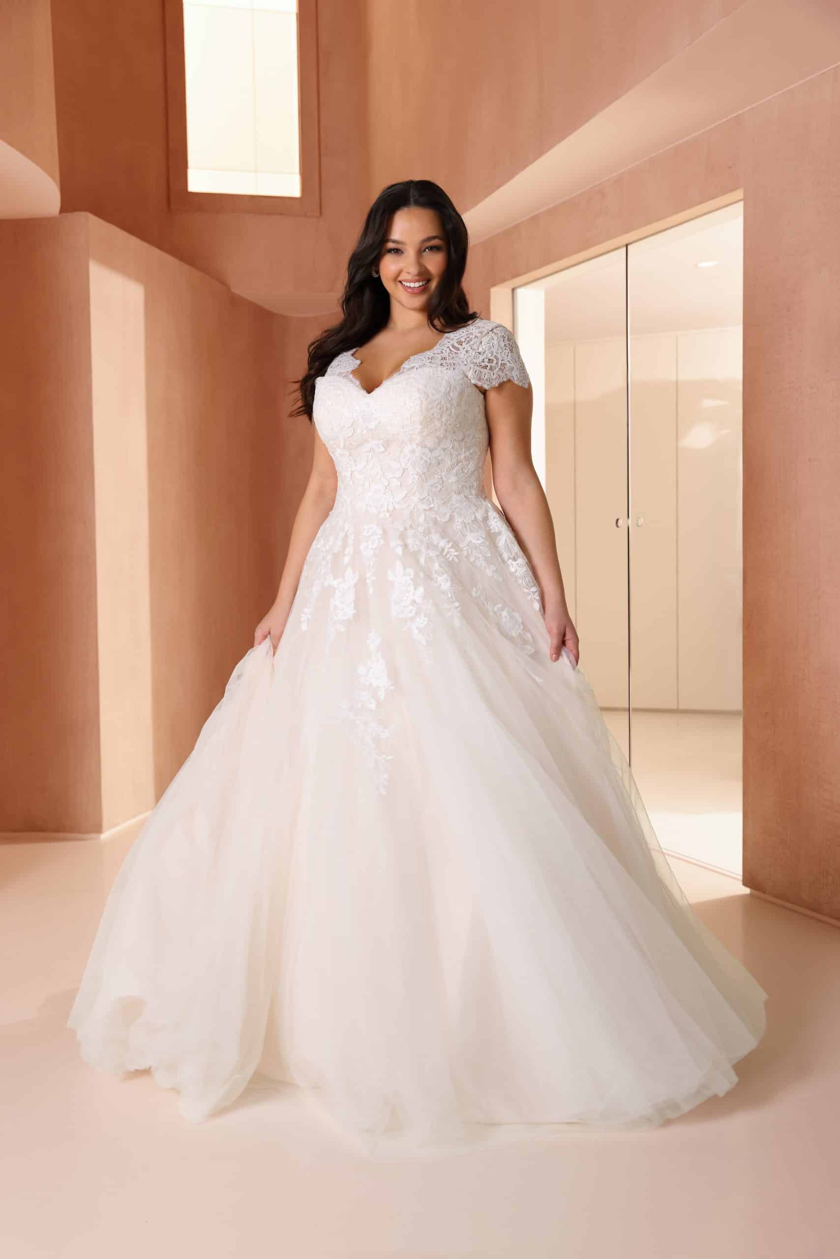 trending bridesmaid dress colors The Abigail 3D Floral Applique Bridal Mermaid Gown 4 main image 0